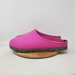 Haflinger Manhattan Shoes Womens 42 Fuchsia Mule Felted Wool Slide Hard Sole